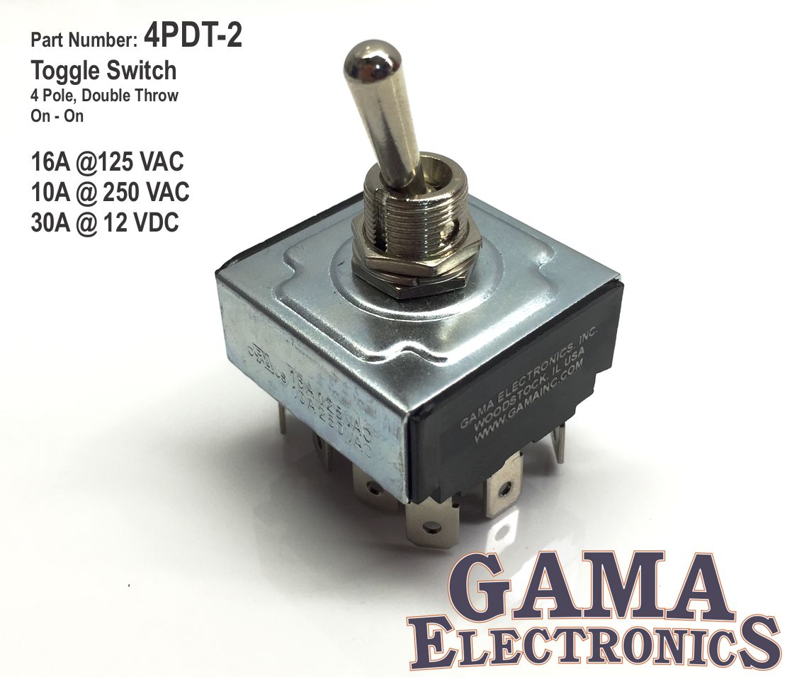CES 4PDT Heavy Duty Toggle Switch 