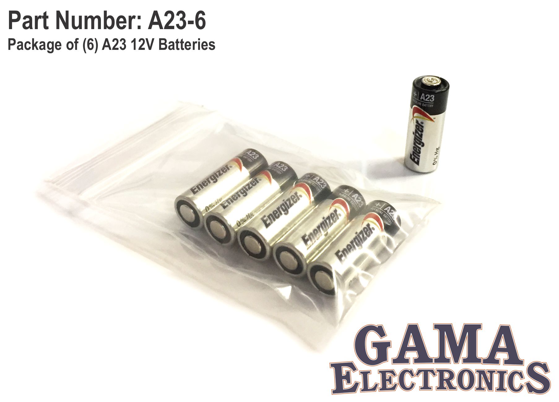 A23-6 Package of 6 A23 12V Batteries