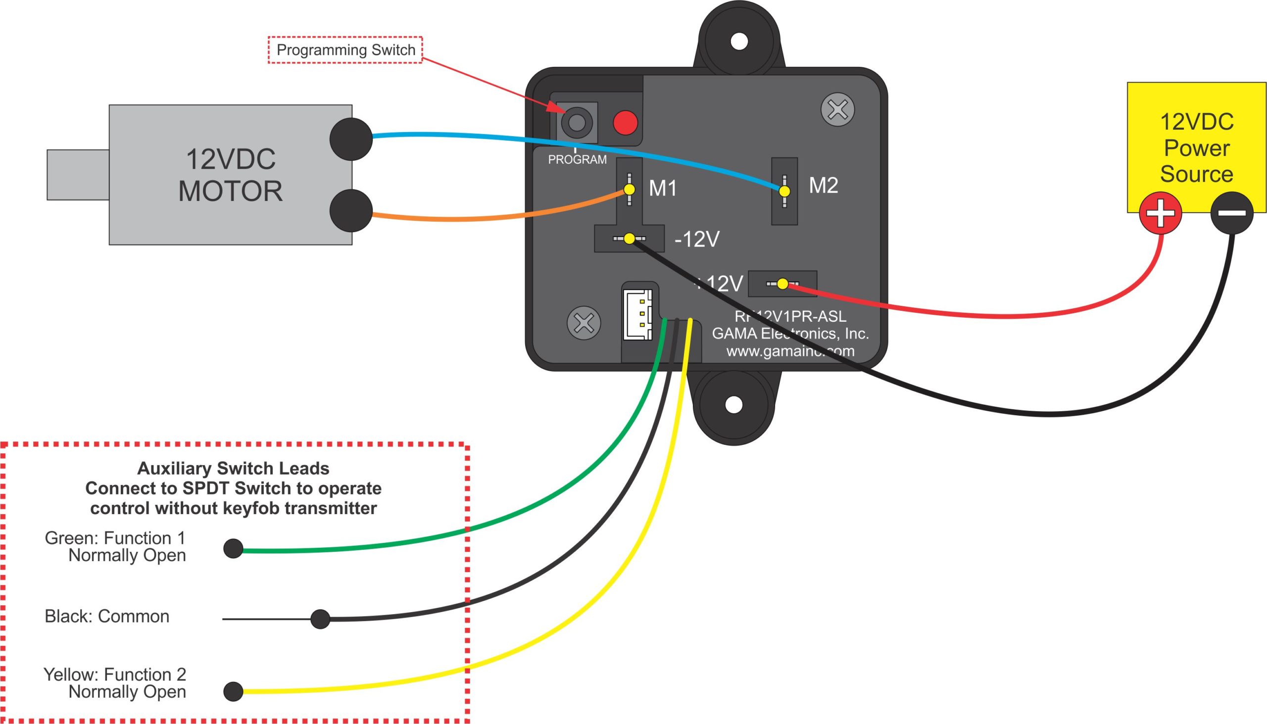 12VDC Polarity Reversing Remote Control with Speed Control 